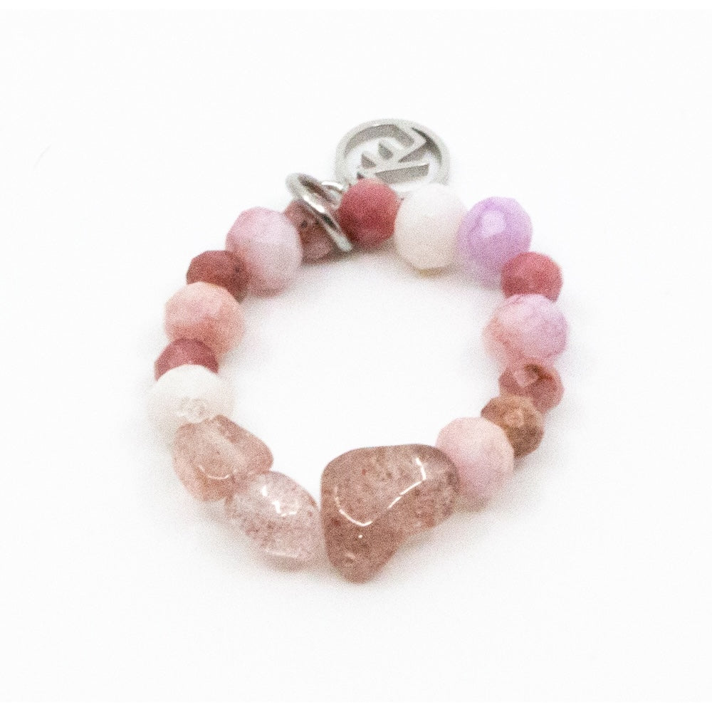 Rose Quartz Elastic Ring