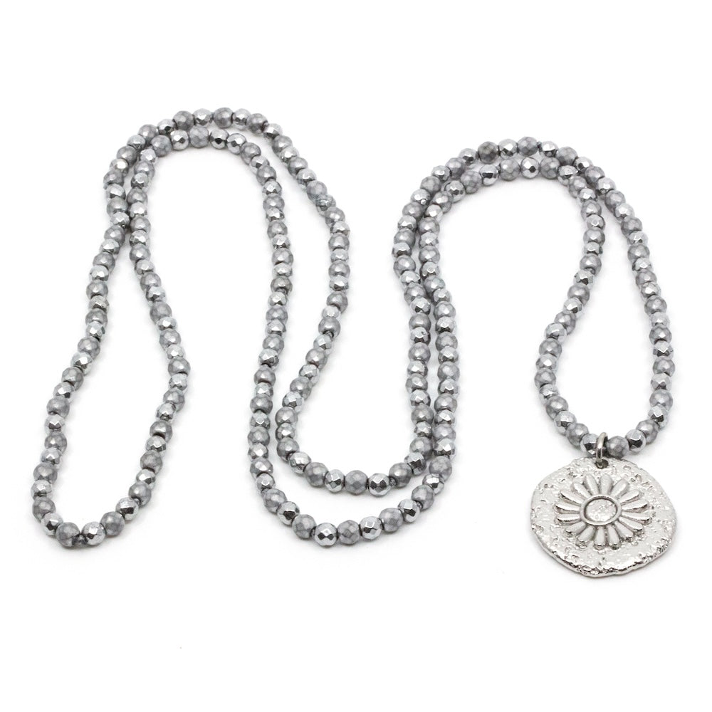 Bellis Halsband Silver Hematite