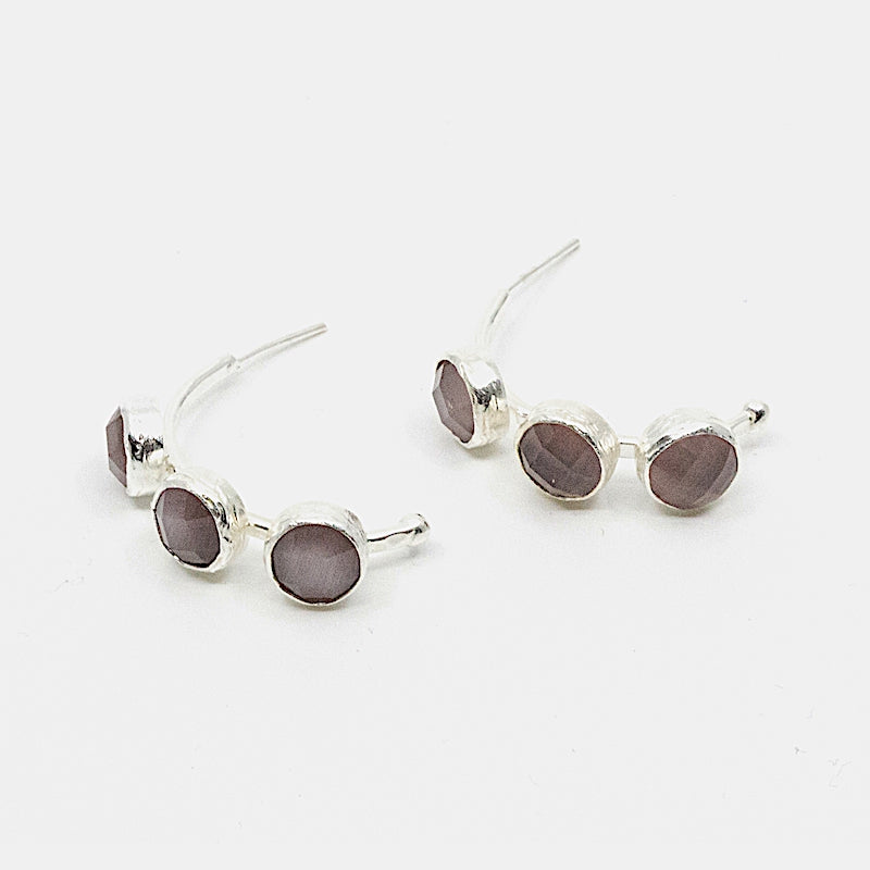 Alfa Örhänge Silver Silver/Rosa