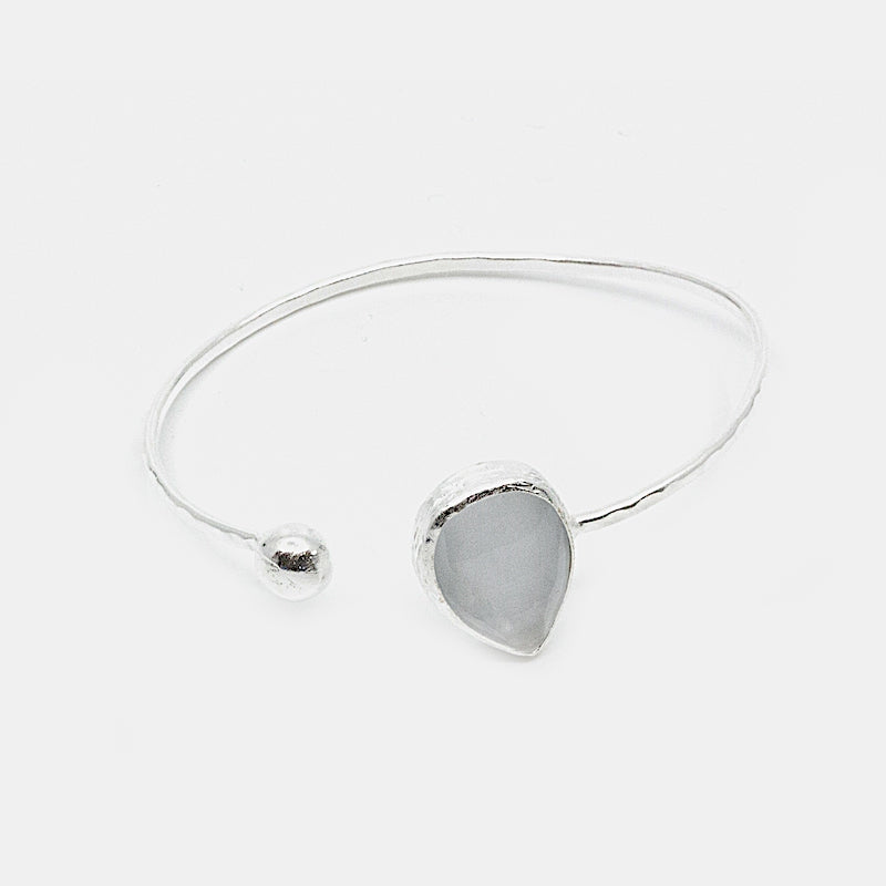 Lambda Armband Silver Silver/Vit