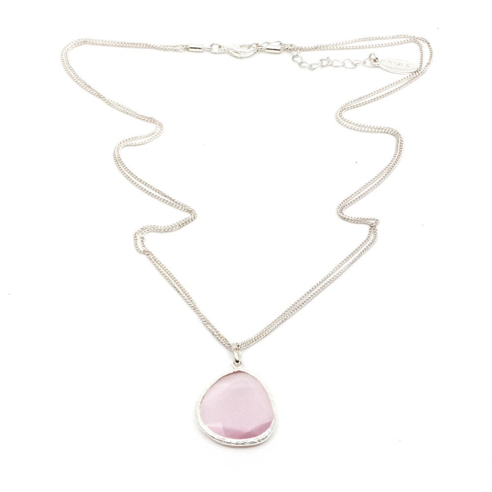 Pi Big Halsband Rosa Vit/Rosa