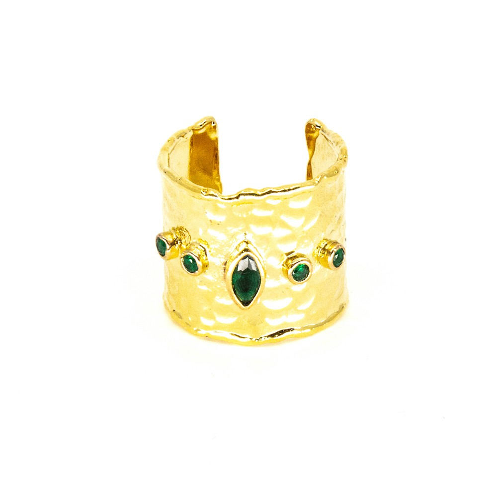 Giagia Ring Grön Guld