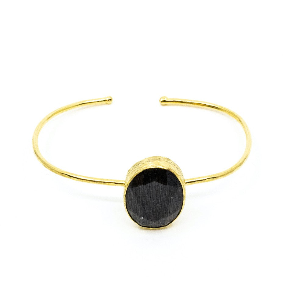 Theá Armband Svart Guld