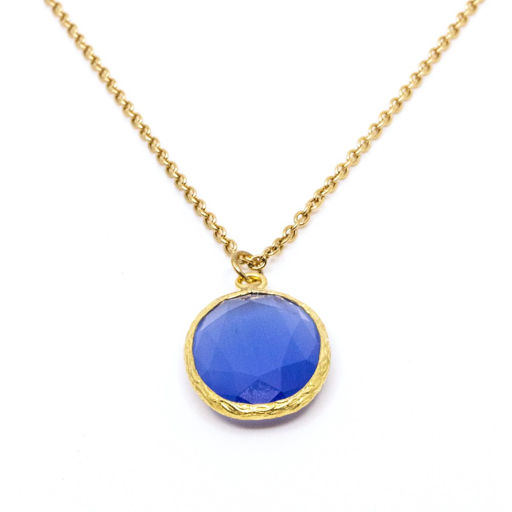 Theá Halsband Blå Guld