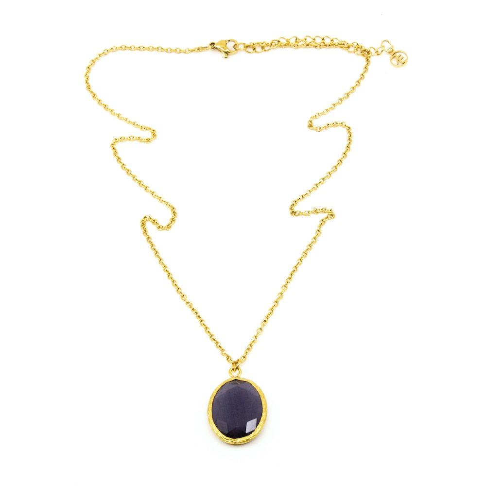 Theá Halsband Lila Guld