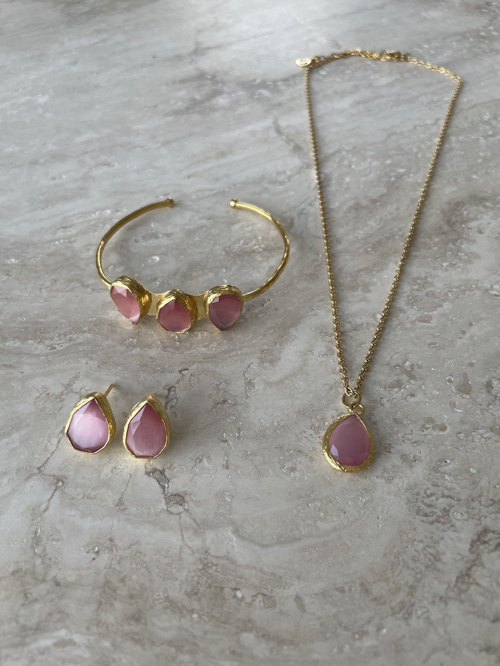 Omorfiá Örhänge Rosa Rosa
