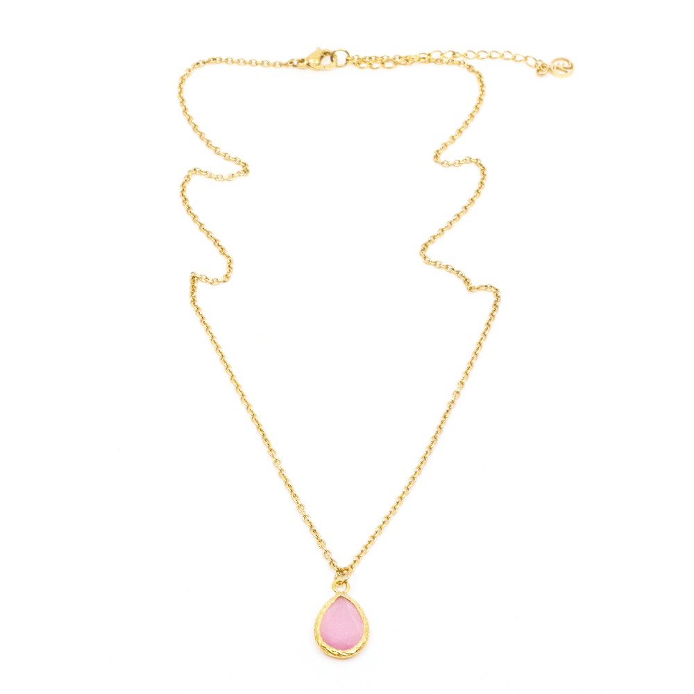 Omorfiá Halsband 45cm Rosa Rosa