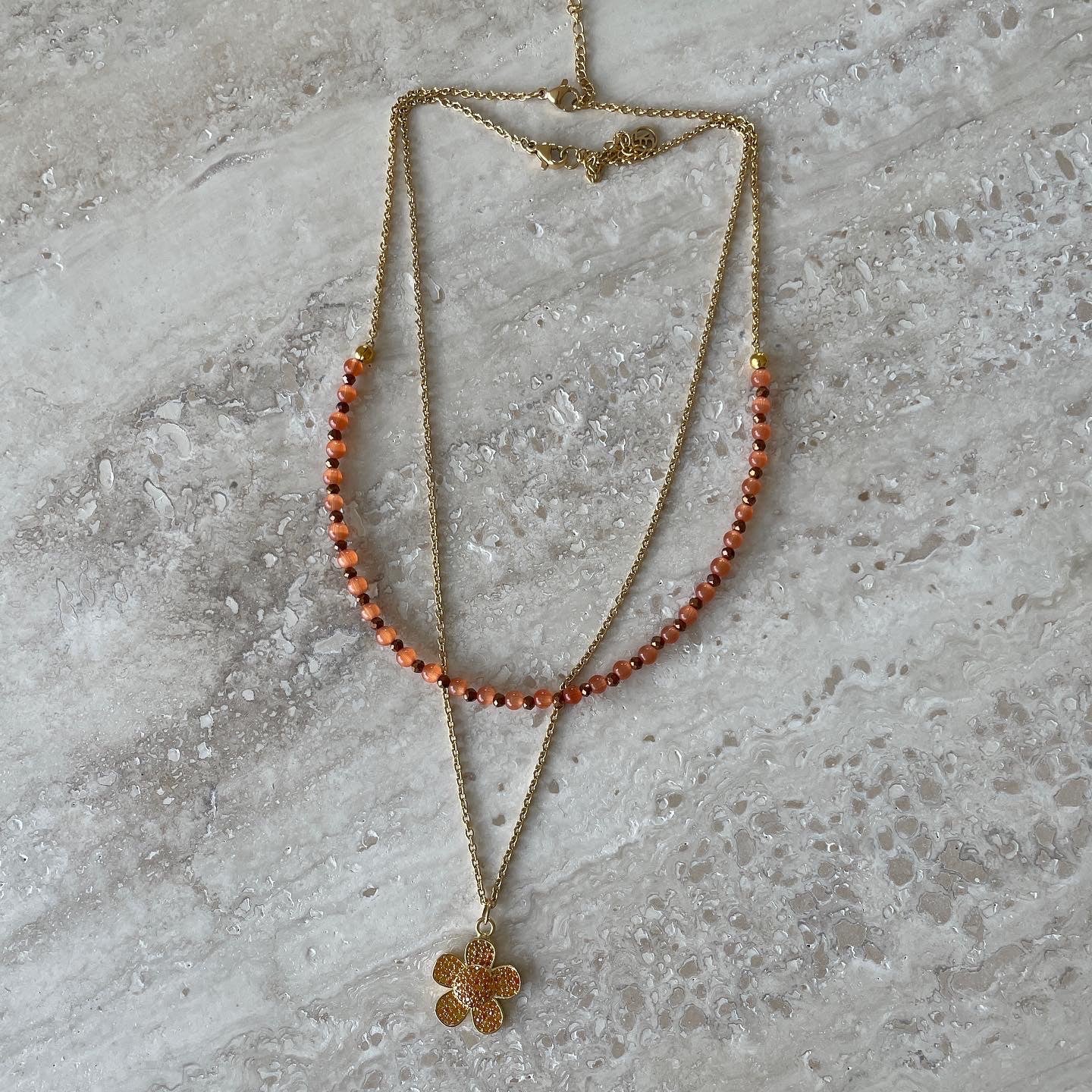 Louloúdi Halsband 45cm Orange Orange