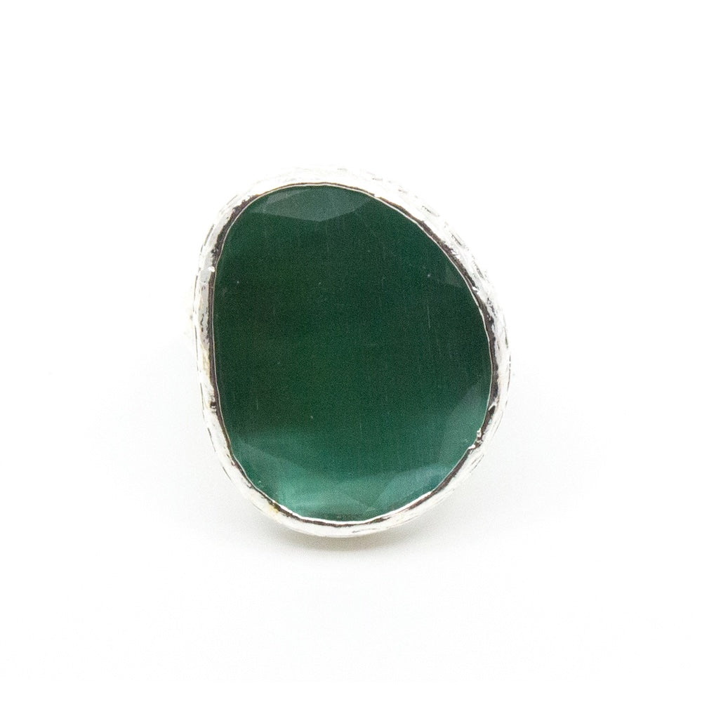 Omikron Silver Big Ring Turquoise