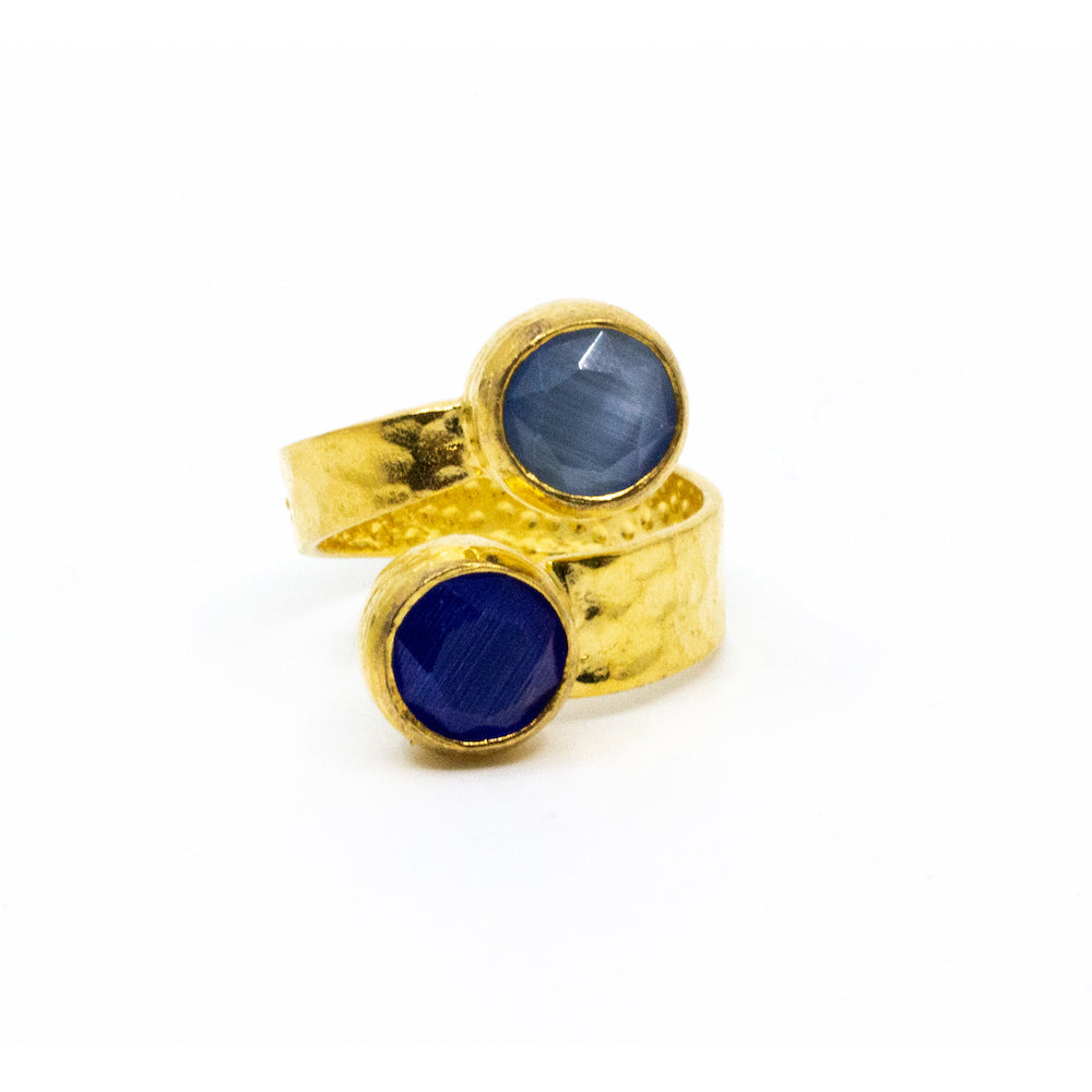 Double Tau Ring Sea Blue