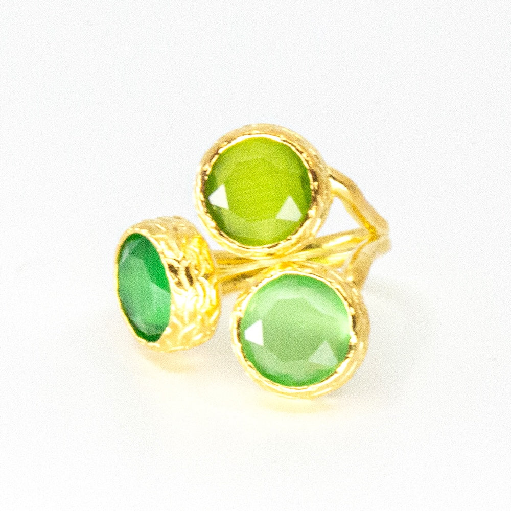 Tripple Tau Ring Jade