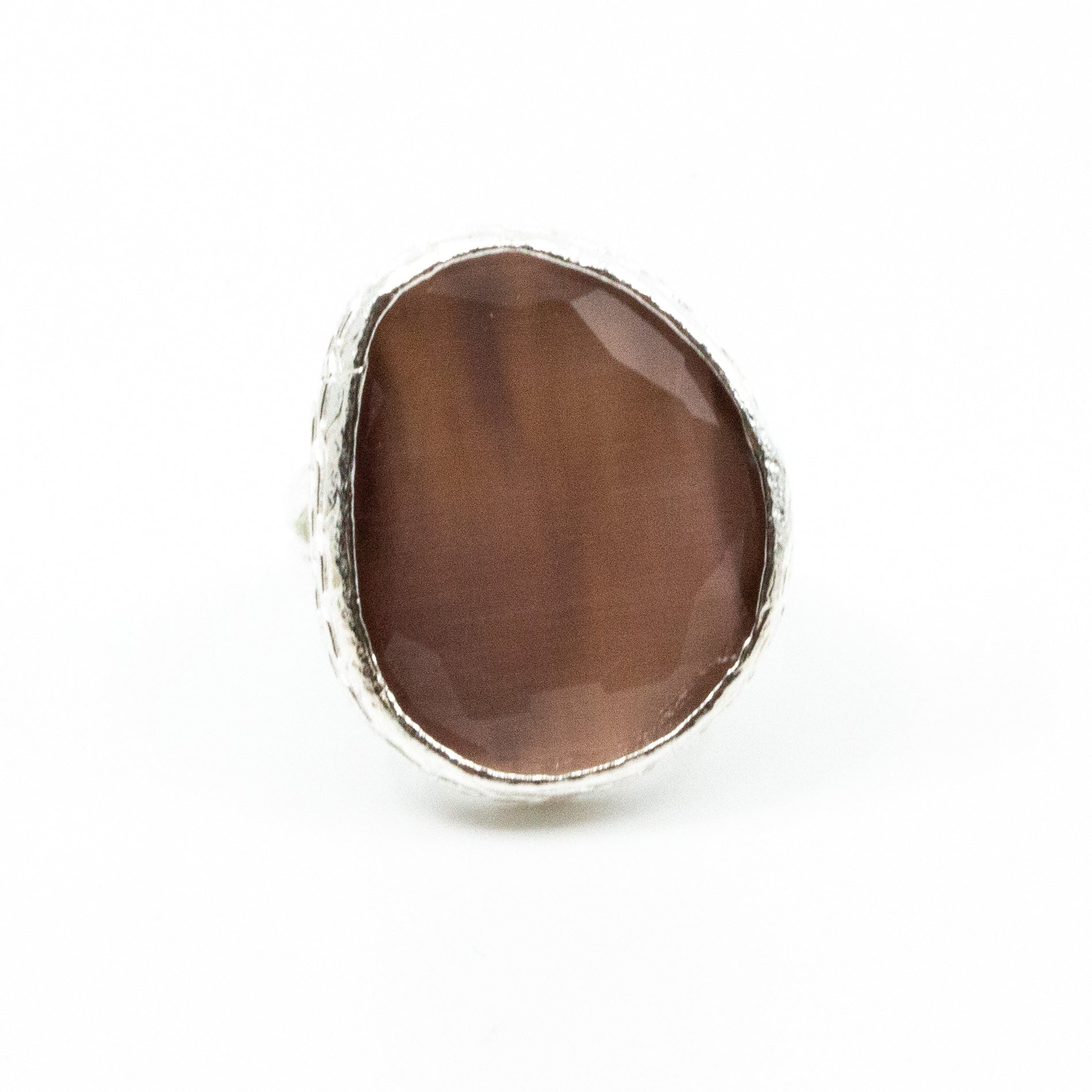 Omikron Big Ring Silver Rose