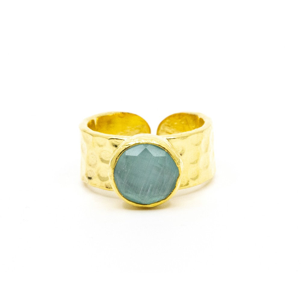 New Tau Ring Ljusblå Blå
