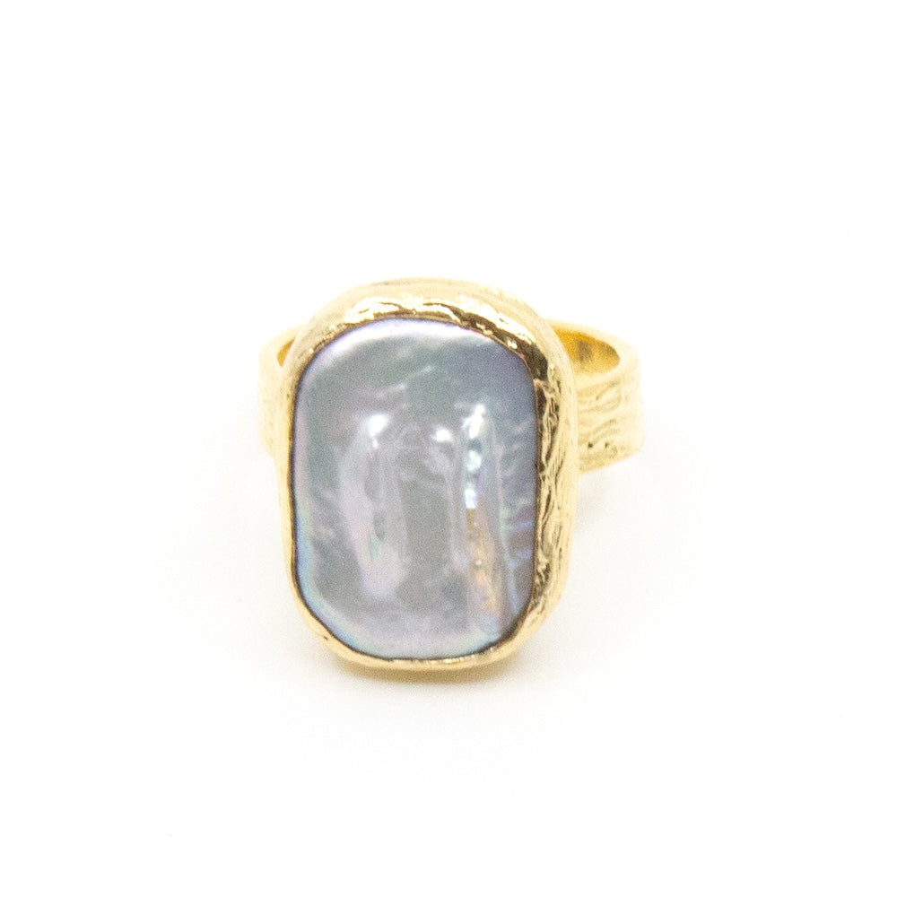Baroque Ring White