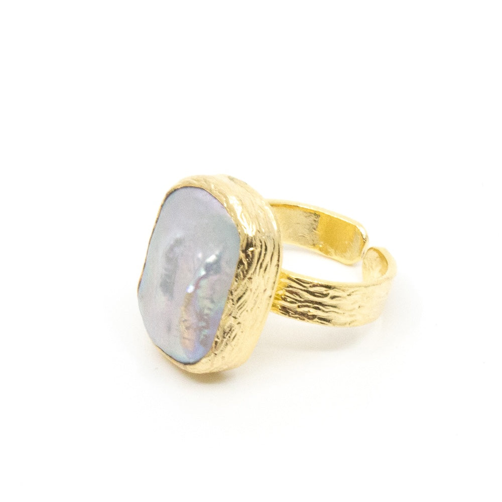 Baroque Ring White