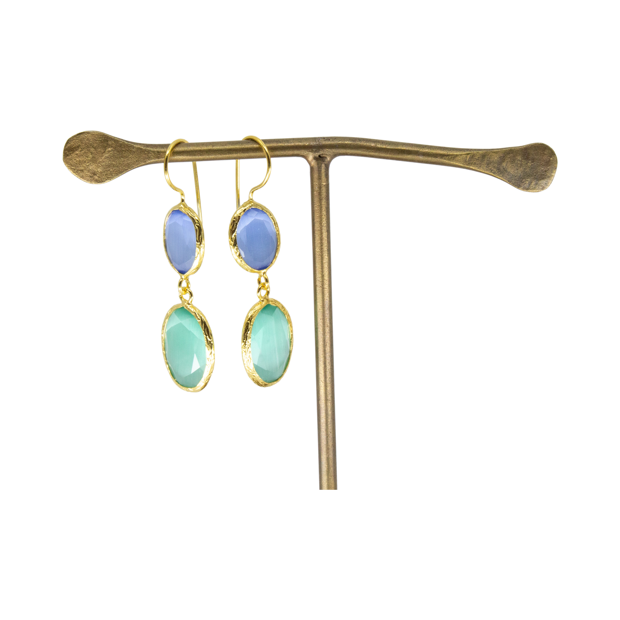 Double Thea Örhängen Blå