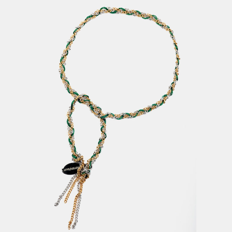 Dubai armband petrol Guld/Grön