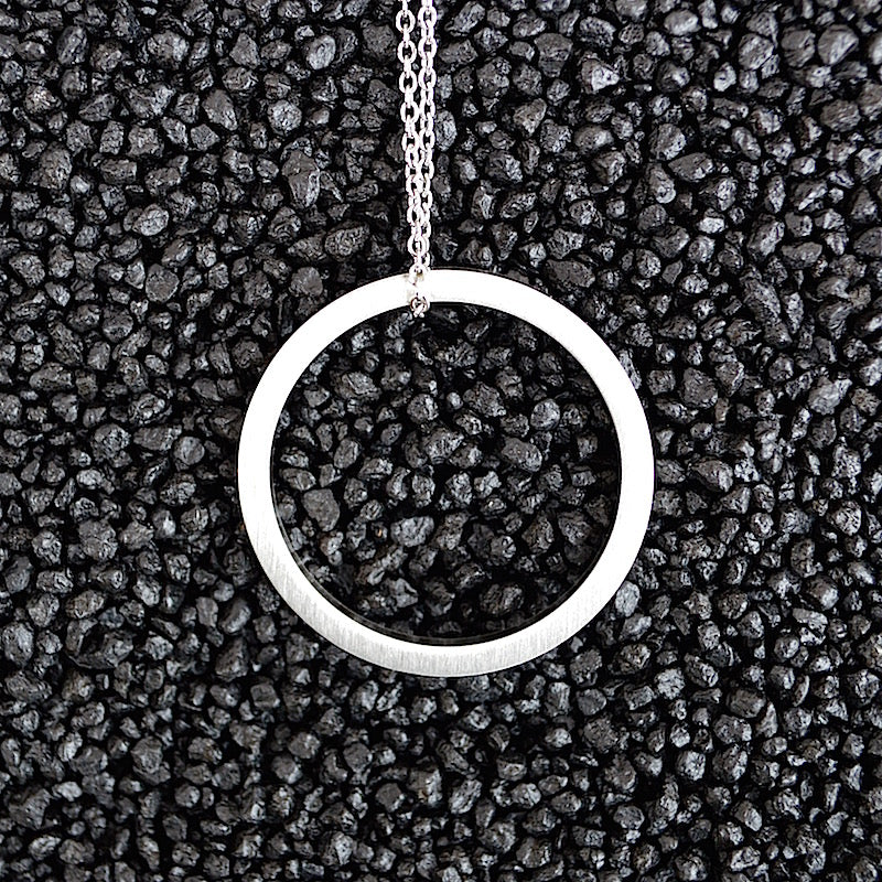 Big Ring Necklace Steel