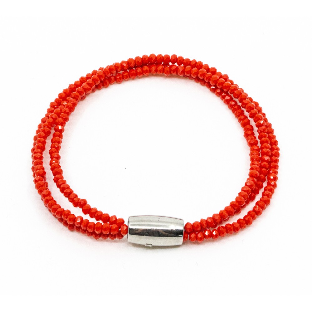 Tripple Sparkling Armband Röd Röd