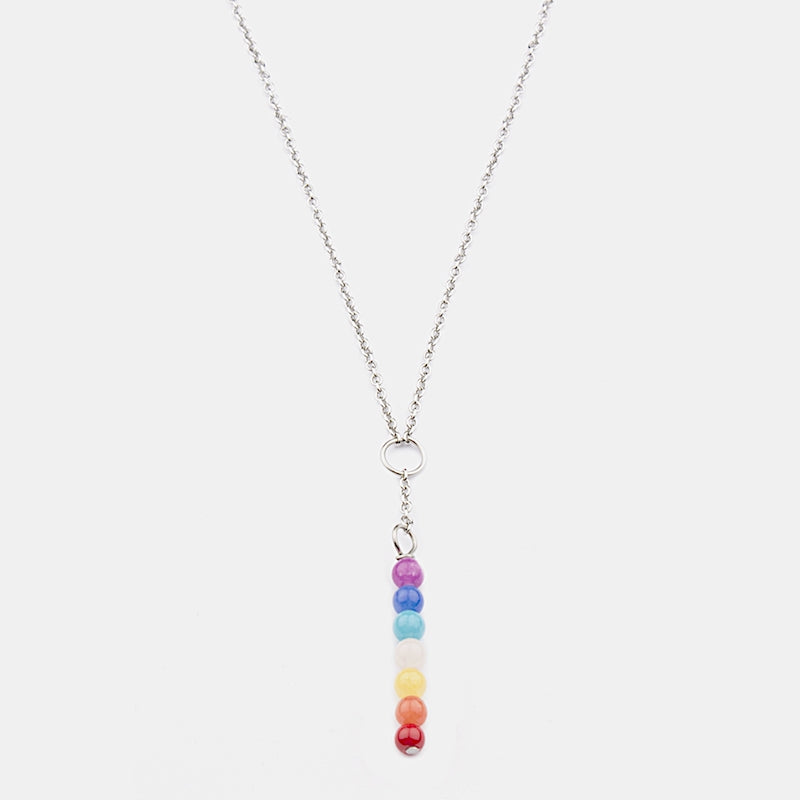 Chakra Halsband Stål Silver