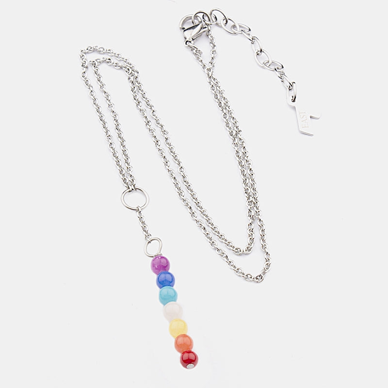 Chakra Halsband Stål Silver
