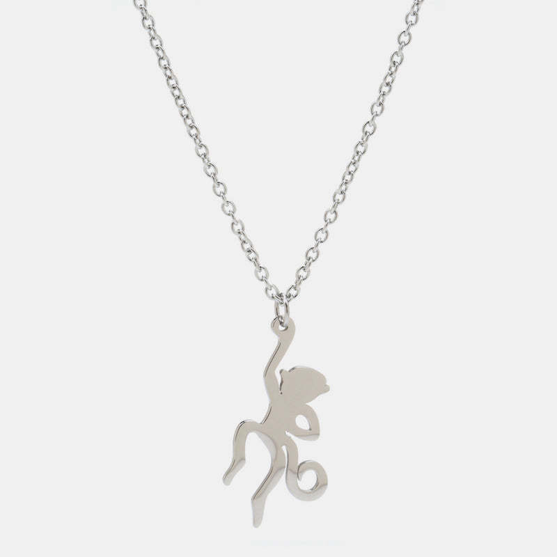 Monkey Halsband 45cm Silver Silver