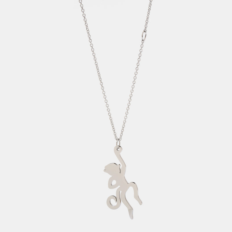 Monkey Halsband 90cm Silver Silver