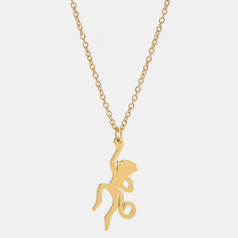 Monkey Halsband 70cm Guld Guld