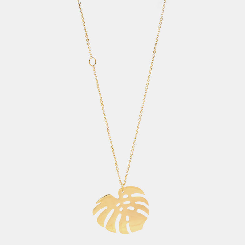 Monstera Halsband 90cm Guld Guld