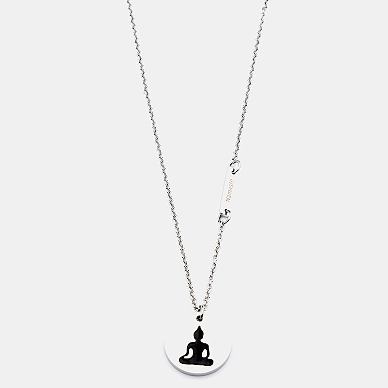 Namaste Halsband 45cm Stål Silver