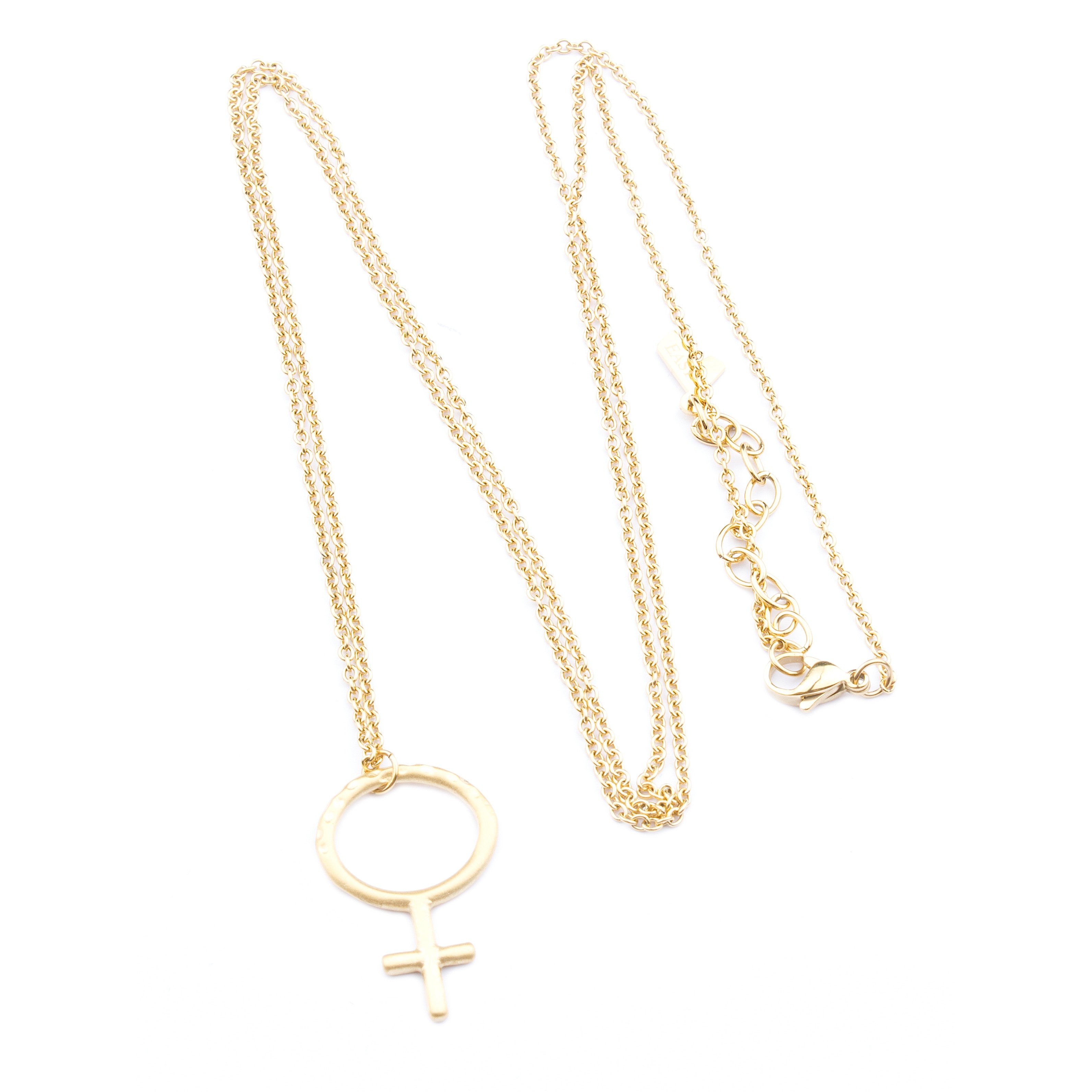 Woman Up Halsband 90cm Guld Guld