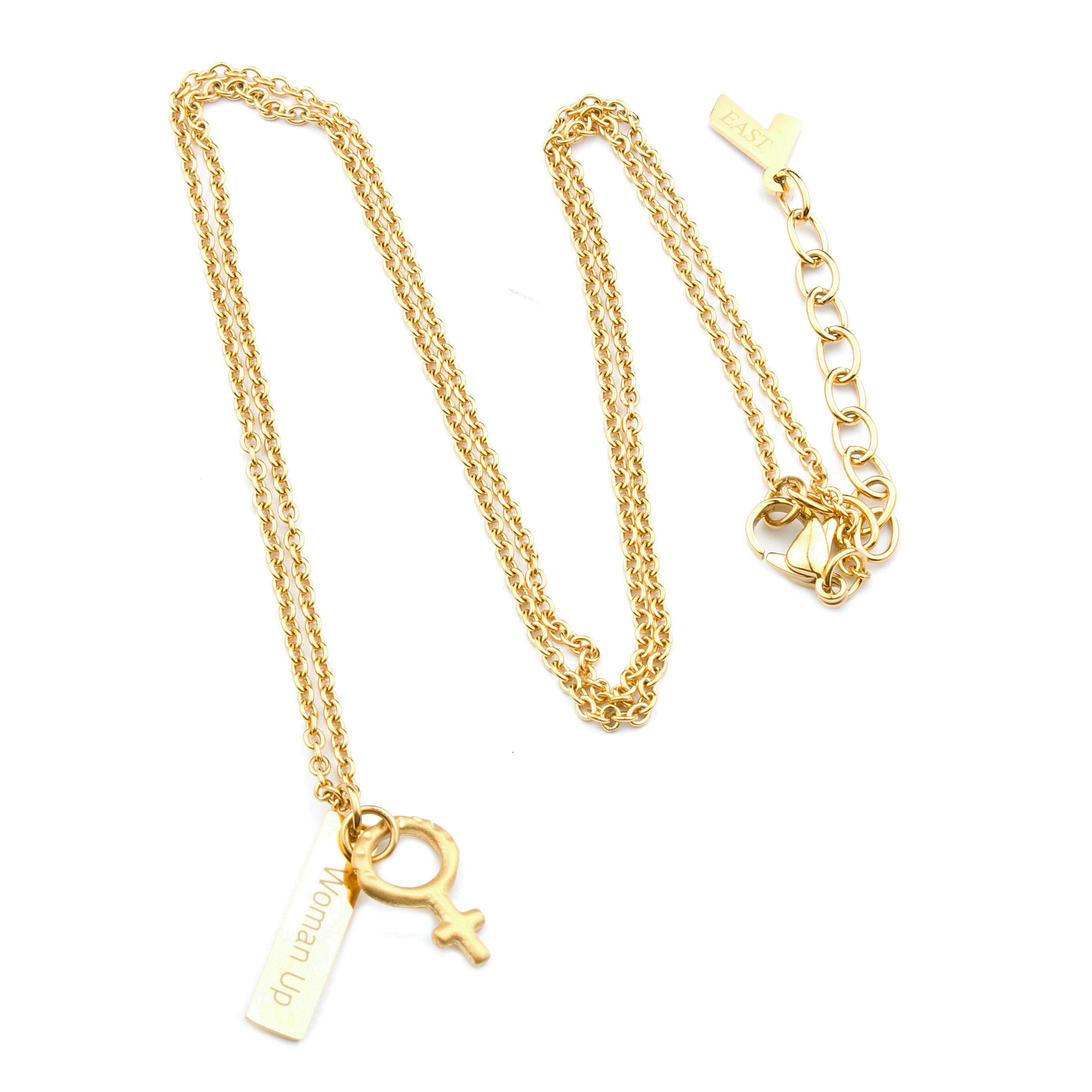 Woman Up Halsband 60cm Guld Guld