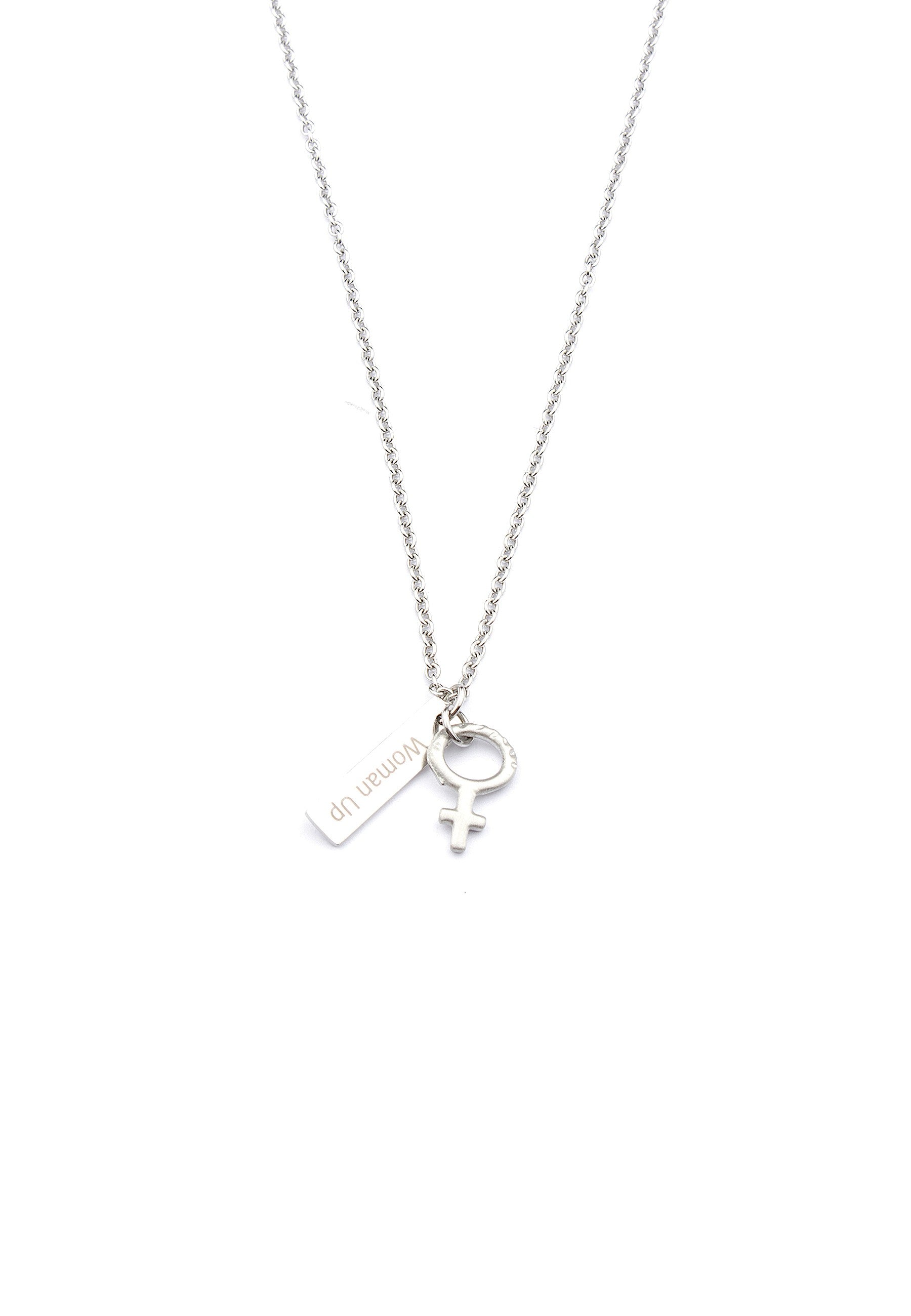 Woman Up Halsband 60cm - Kvinnosymbol Silver