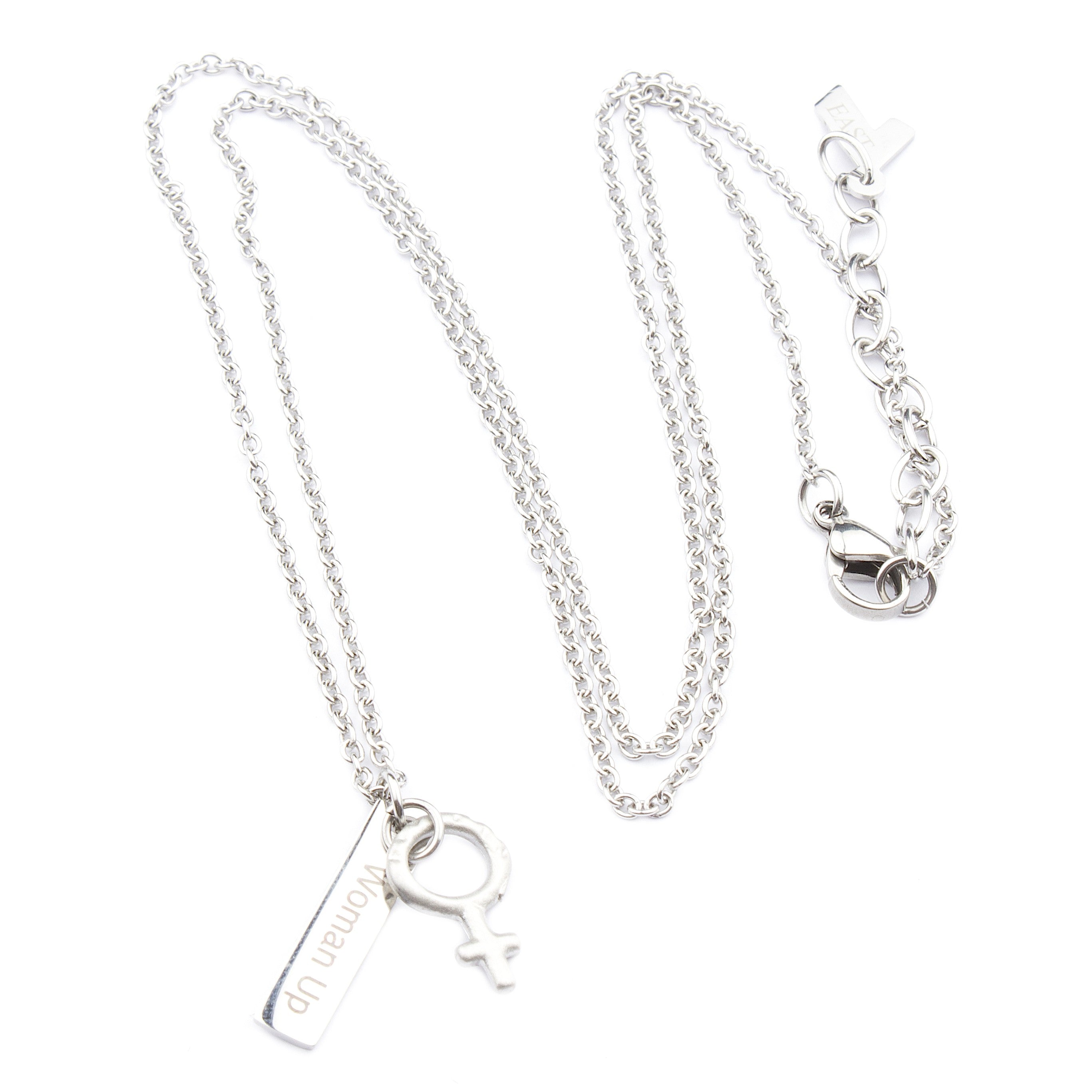 Woman Up Halsband 60cm - Kvinnosymbol Silver