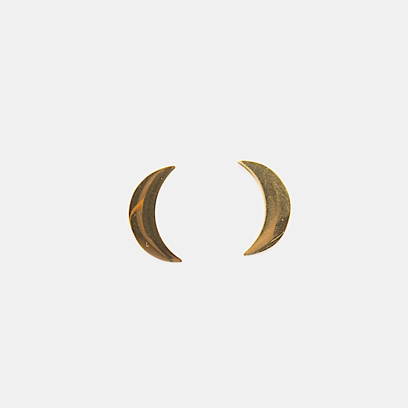 Moon Örhänge Guld Guld