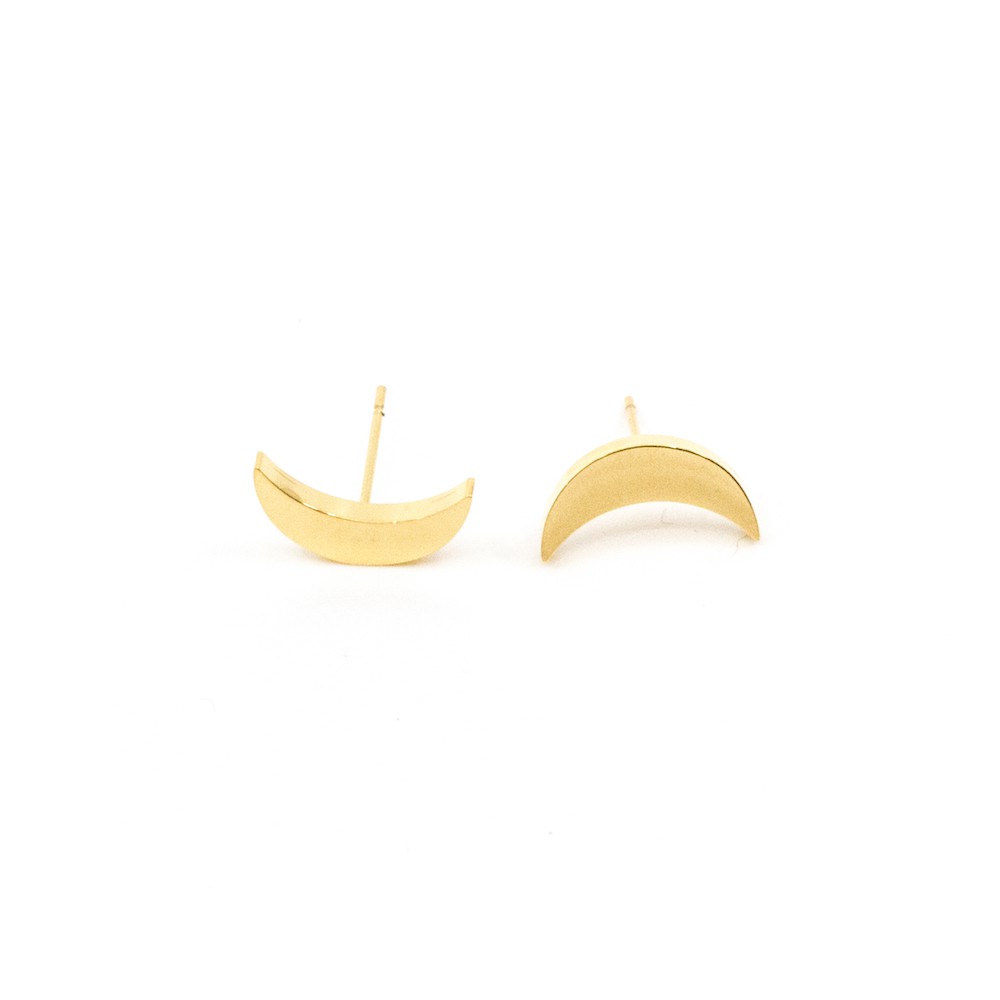 Moon Örhänge Guld Guld