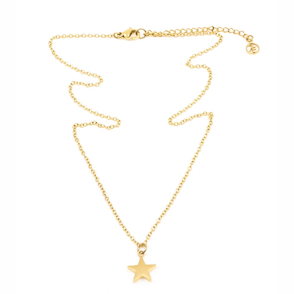 Star Halsband 42cm Guld Guld