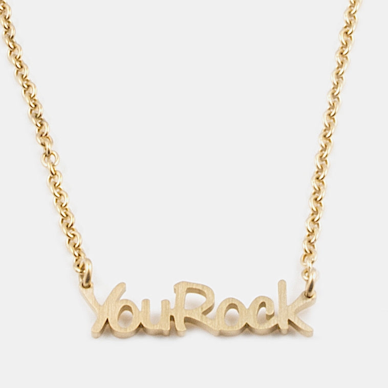 You Rock Halsband 42cm Guld Guld