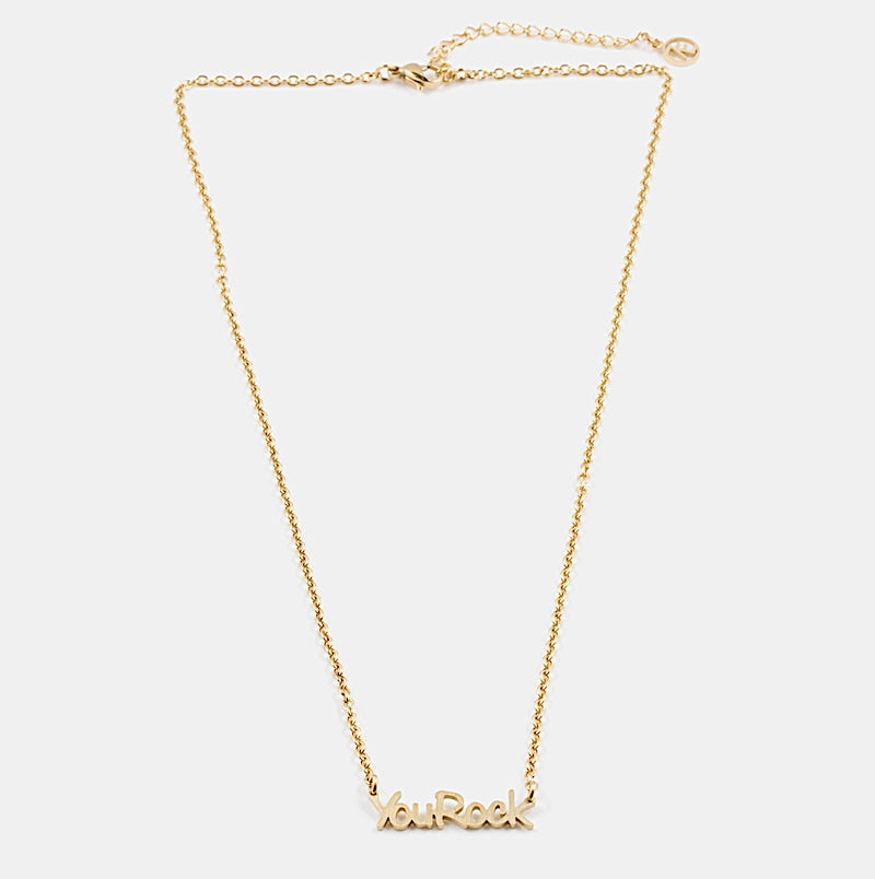 You Rock Halsband 42cm Guld Guld