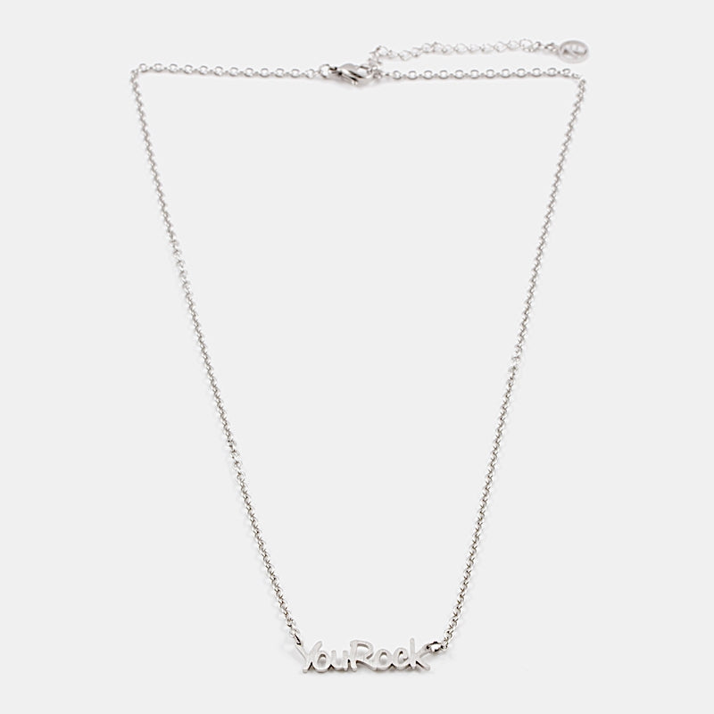 You Rock Halsband 42cm Silver Silver