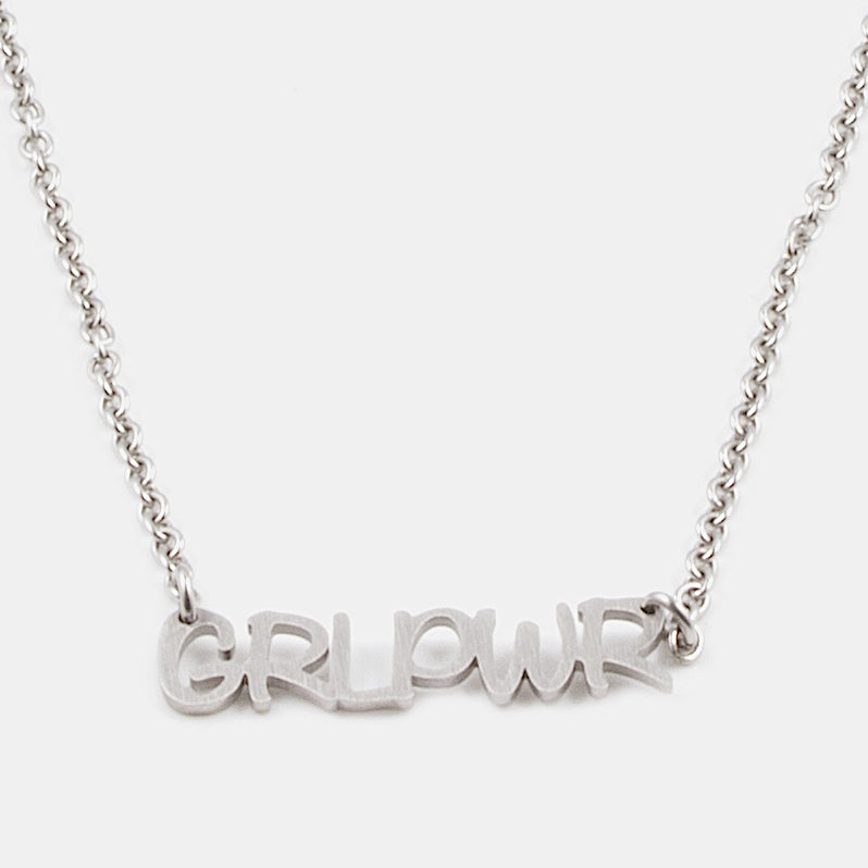 GRL PWR Halsband 42cm Silver Silver