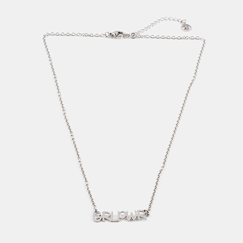 GRL PWR Halsband 42cm Silver Silver