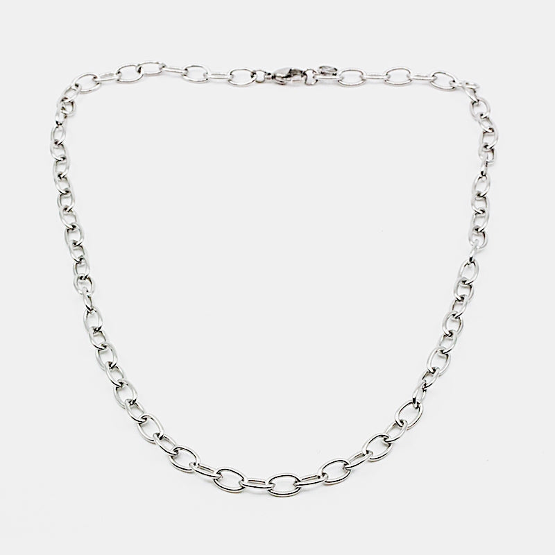 Big Chain Halsband Silver Silver
