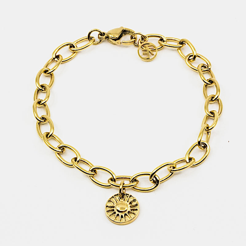 Sun Amulet Armband Guld Guld
