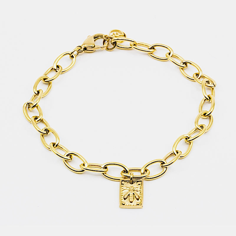 Bee Amulet Armband Guld Guld