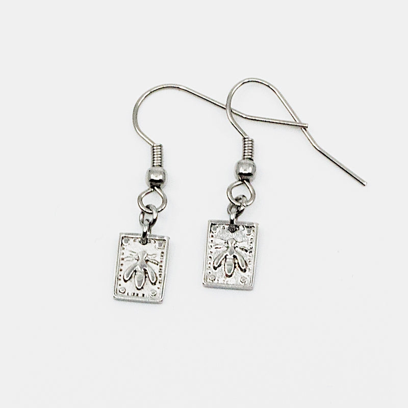 Bee Amulet Örhänge Silver Silver