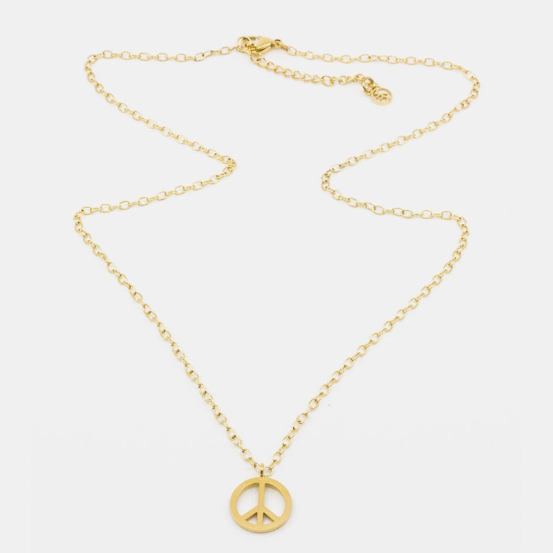 Small Peace Halsband Guld Guld