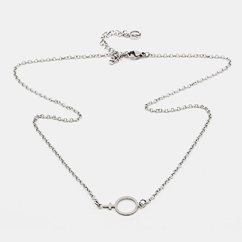 Female Halsband Silver Silver