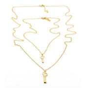Big Key Halsband 90cm Guld Guld