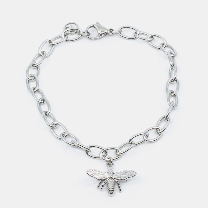 Bee Armband Silver Silver